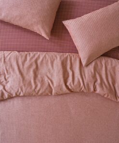 Auburn Red Herringbone Flannel Cotton Duvet Cover