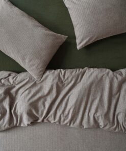 Mocha Herringbone Flannel Cotton Duvet Cover