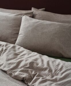 Mocha Herringbone Brushed Cotton Pillowcases (Pair)