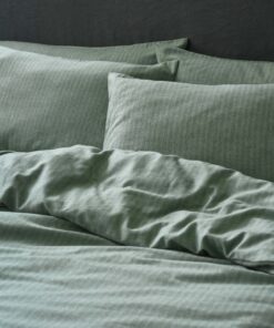 Spruce Green Herringbone Flannel Cotton Pillowcases (Pair)
