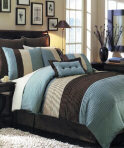 Hudson 6-8 Piece Blue Complete Comforter Set