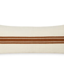 Montague in Cream and Rust. Large Lumbar Wool Pillow