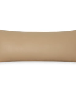 Naima in Cream. Large Lumbar Faux Leather Pillow