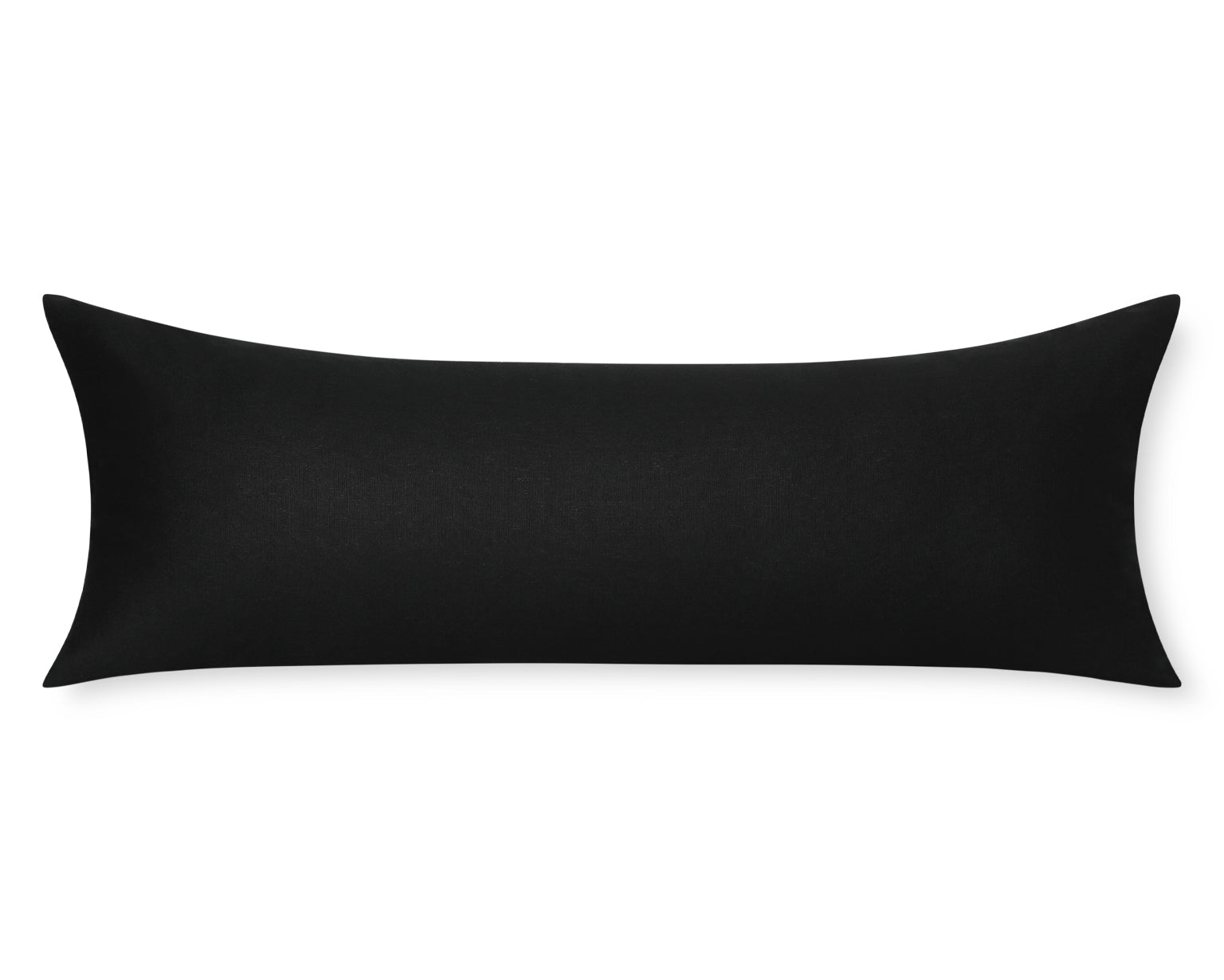 Black Linen Long Lumbar Pillow