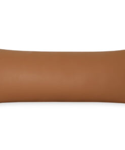 Naima in Tan. Large Lumbar Faux Leather Pillow