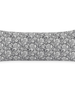 Lille in Graphite. Large Lumbar Pillow