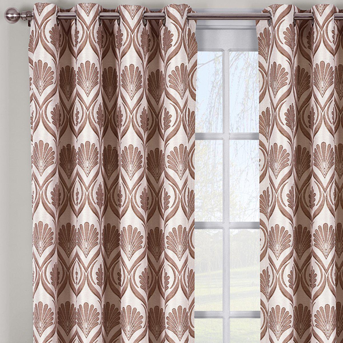 Modern Jacqueline Jacquard Drapes Grommet Top (Set of 2 Panels) - Image 4