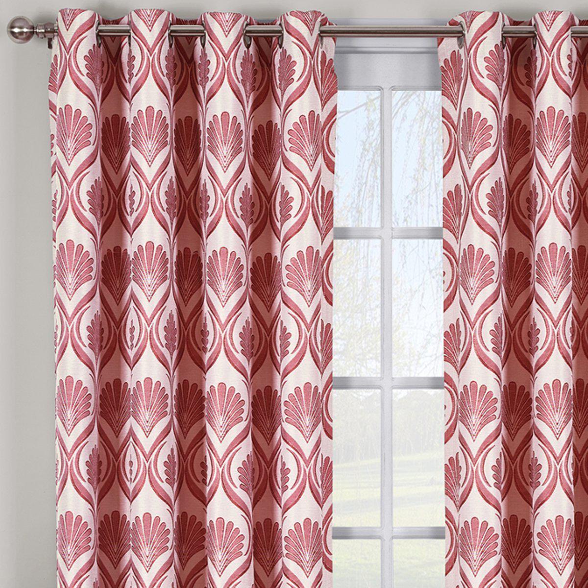 Modern Jacqueline Jacquard Drapes Grommet Top (Set of 2 Panels) - Image 6