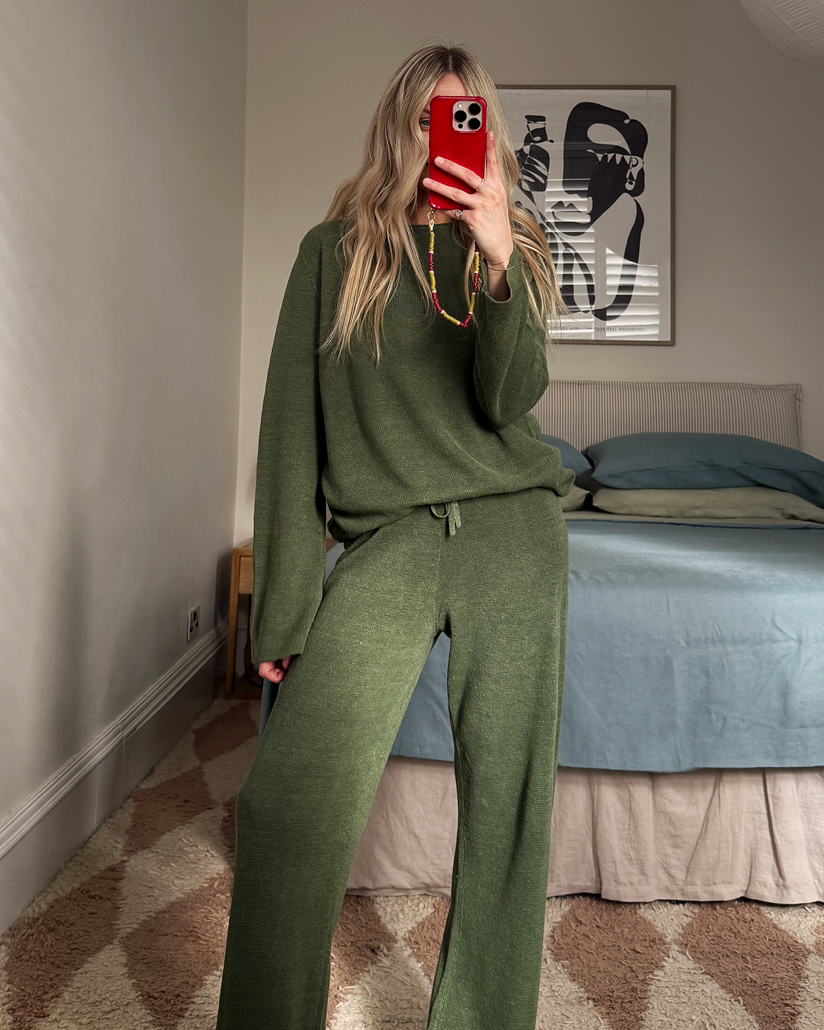 Veranda Linen Knit Pants in Olive - Image 7