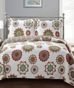 Julia Fashion Floral Design Quilt Set Oversized Lightweight Mini Sets