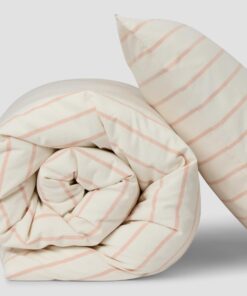 Blush Pink Slumber Stripe Kids Cotton Bedding Set