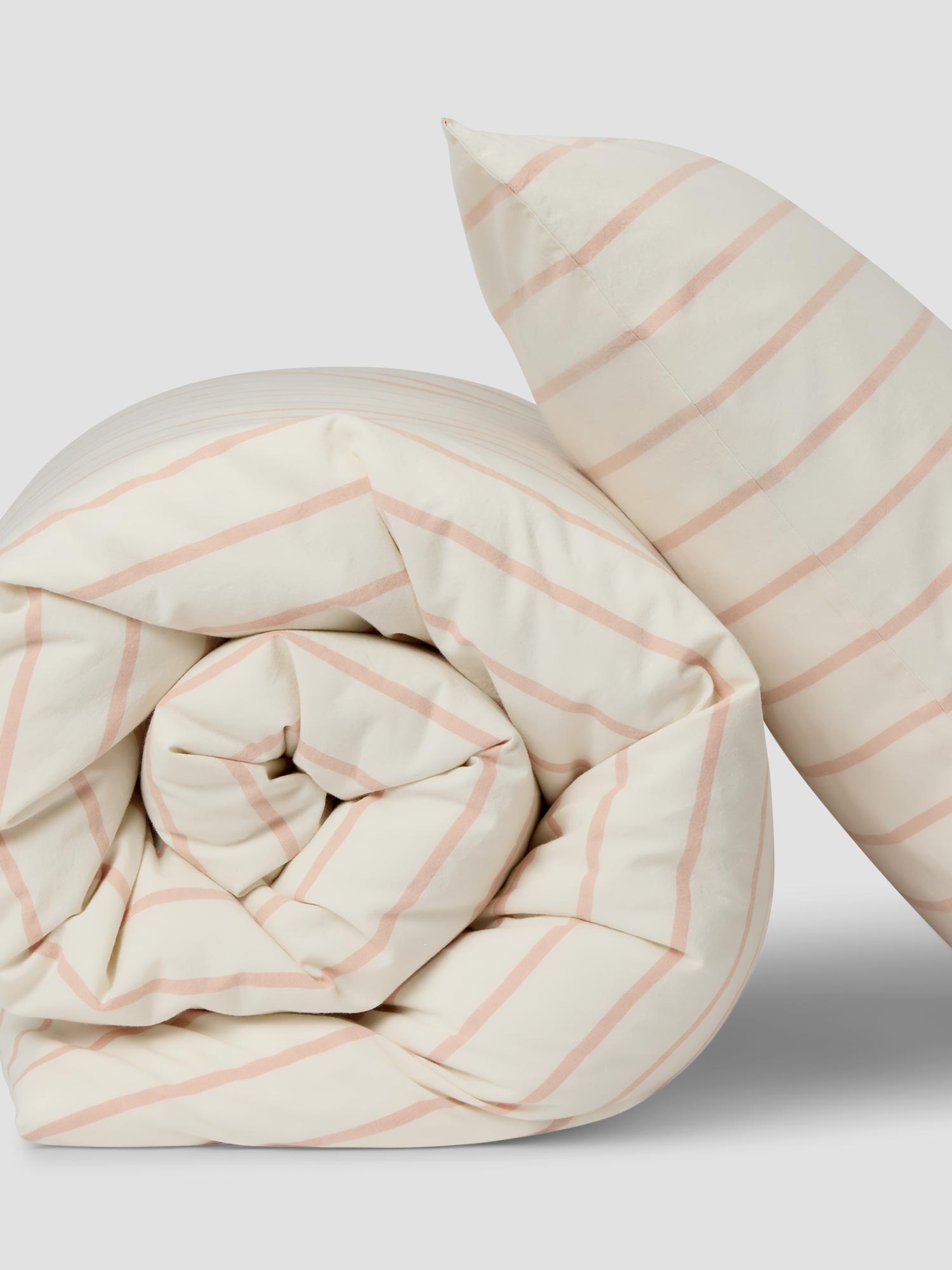 Blush Pink Slumber Stripe Kids Cotton Bedding Set