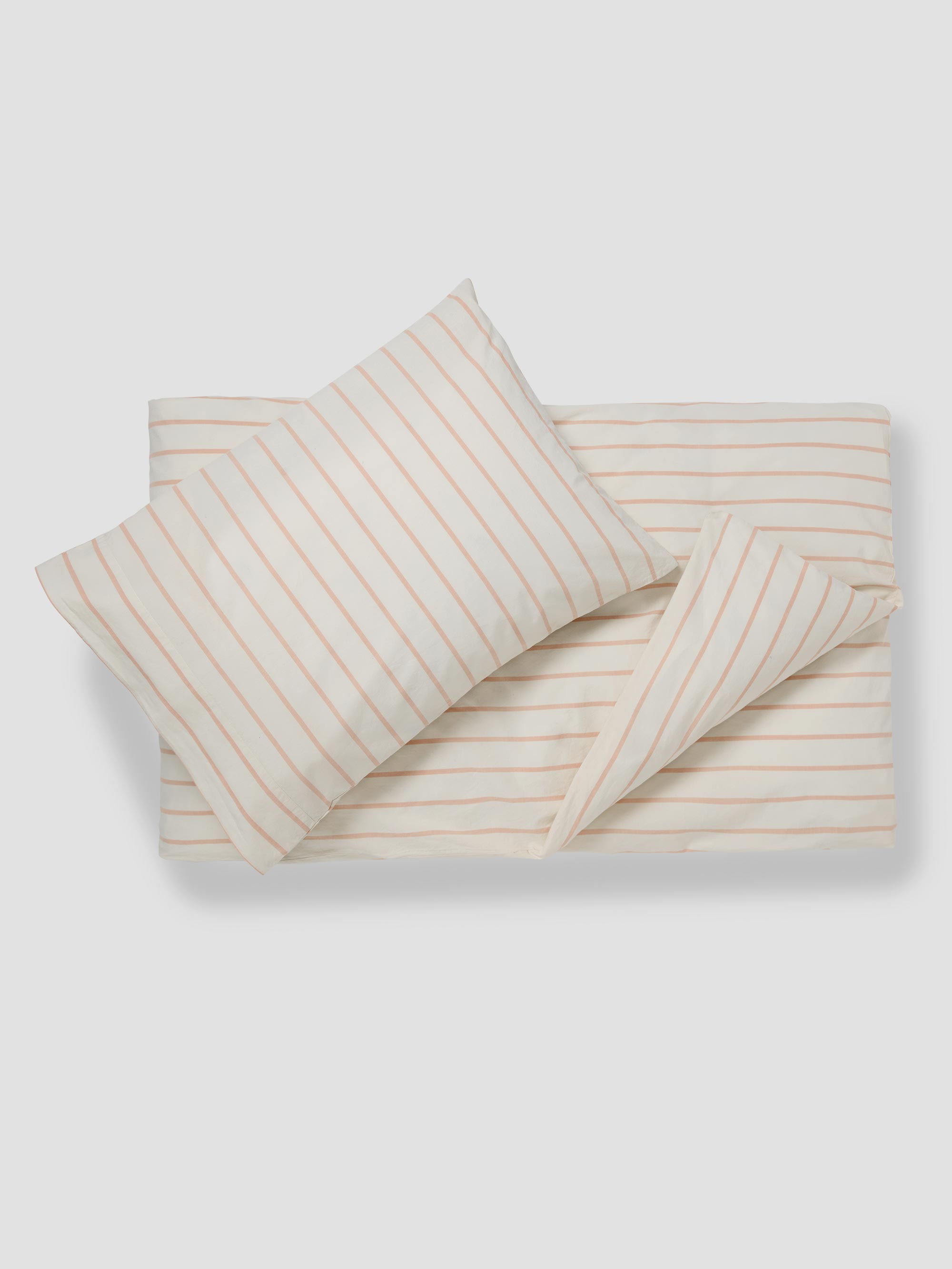 Blush Pink Slumber Stripe Kids Cotton Bedding Set - Image 3