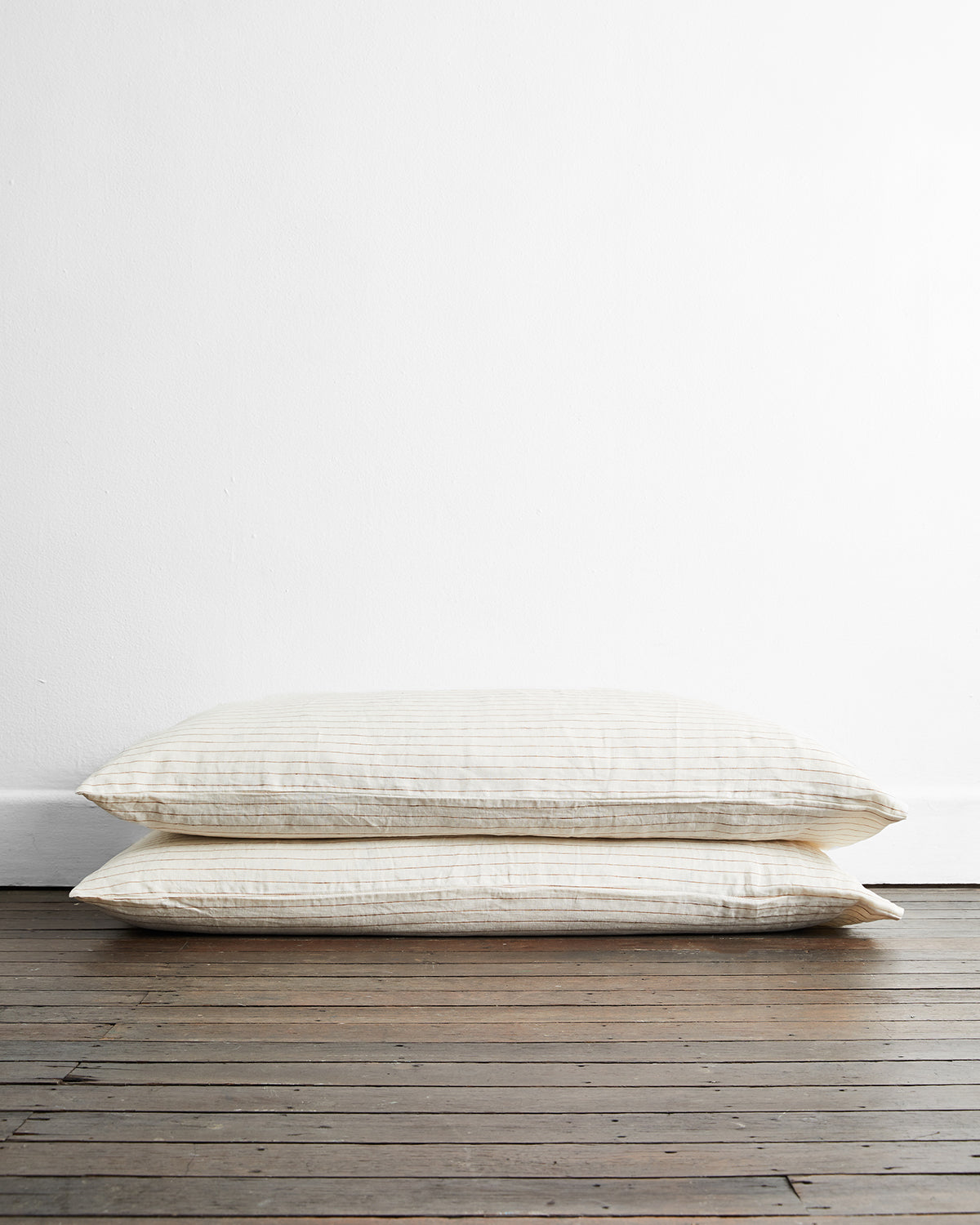 Stripe 100% Flax Linen King Pillowcases (Set of Two)