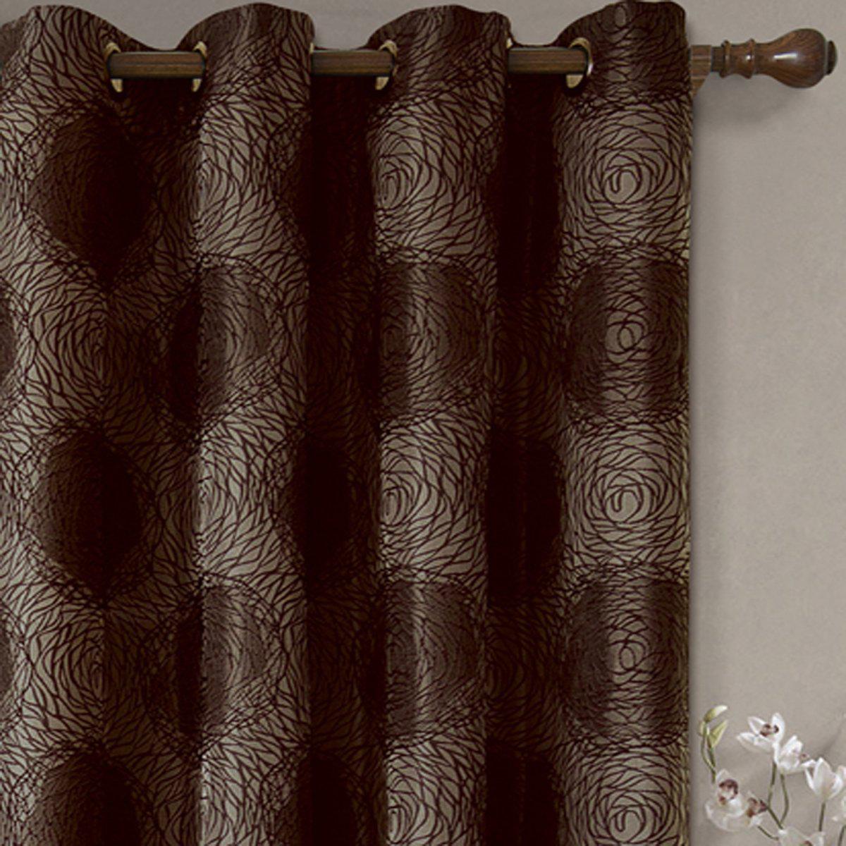 Lexington Circle Swirl Jacquard Curtains Top Grommet Panels (Set of 2) - Image 7