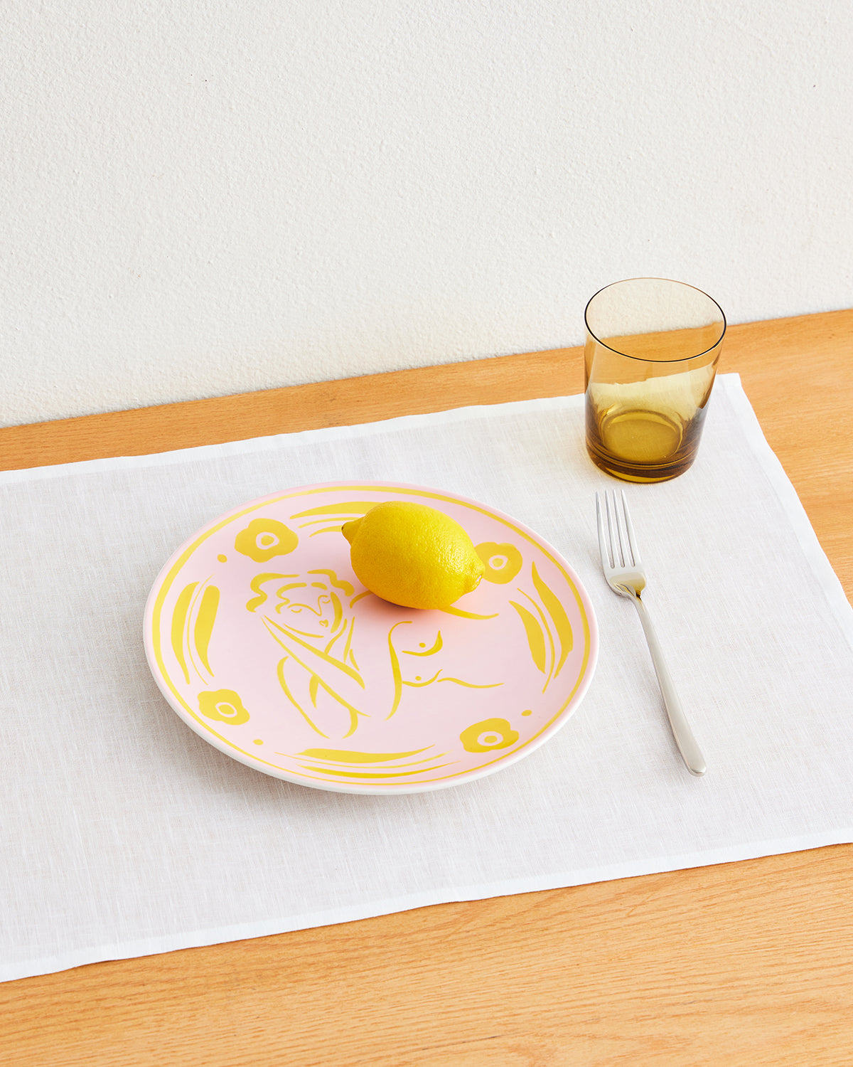 Liv & Dom x Bed Threads 'Amber Bloom' Ceramic Dinner Plate - Image 2
