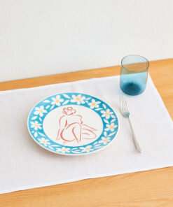 Liv & Dom x Bed Threads 'Blossom' Ceramic Dinner Plate