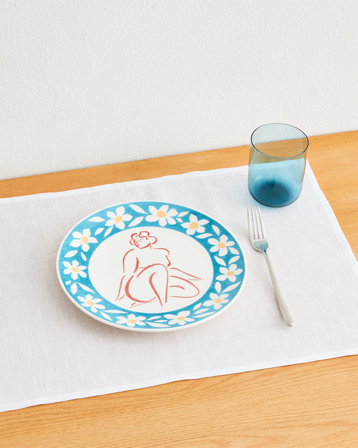 Liv & Dom x Bed Threads 'Blossom' Ceramic Dinner Plate