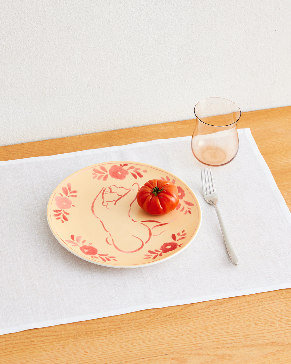 Liv & Dom x Bed Threads 'Wild Poppy' Ceramic Dinner Plate - Image 2