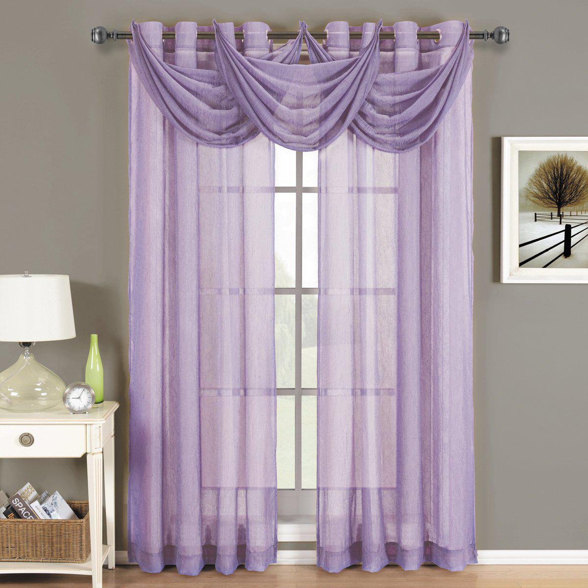 Abri Grommet Crushed Sheer Curtain Panel (Single) - Image 21