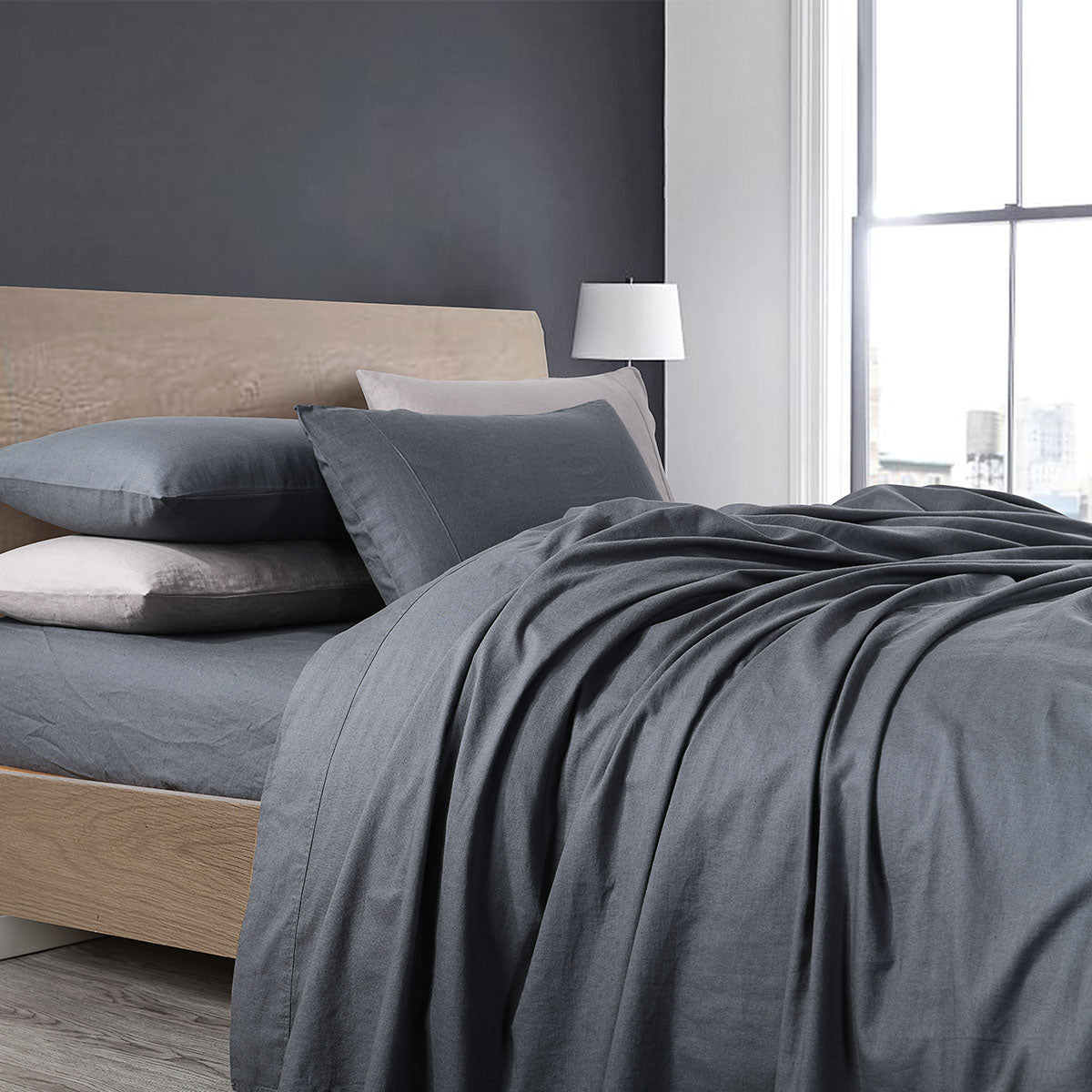 Pre-Washed Belgian Flax Linen Cotton Sheet Set - Image 11