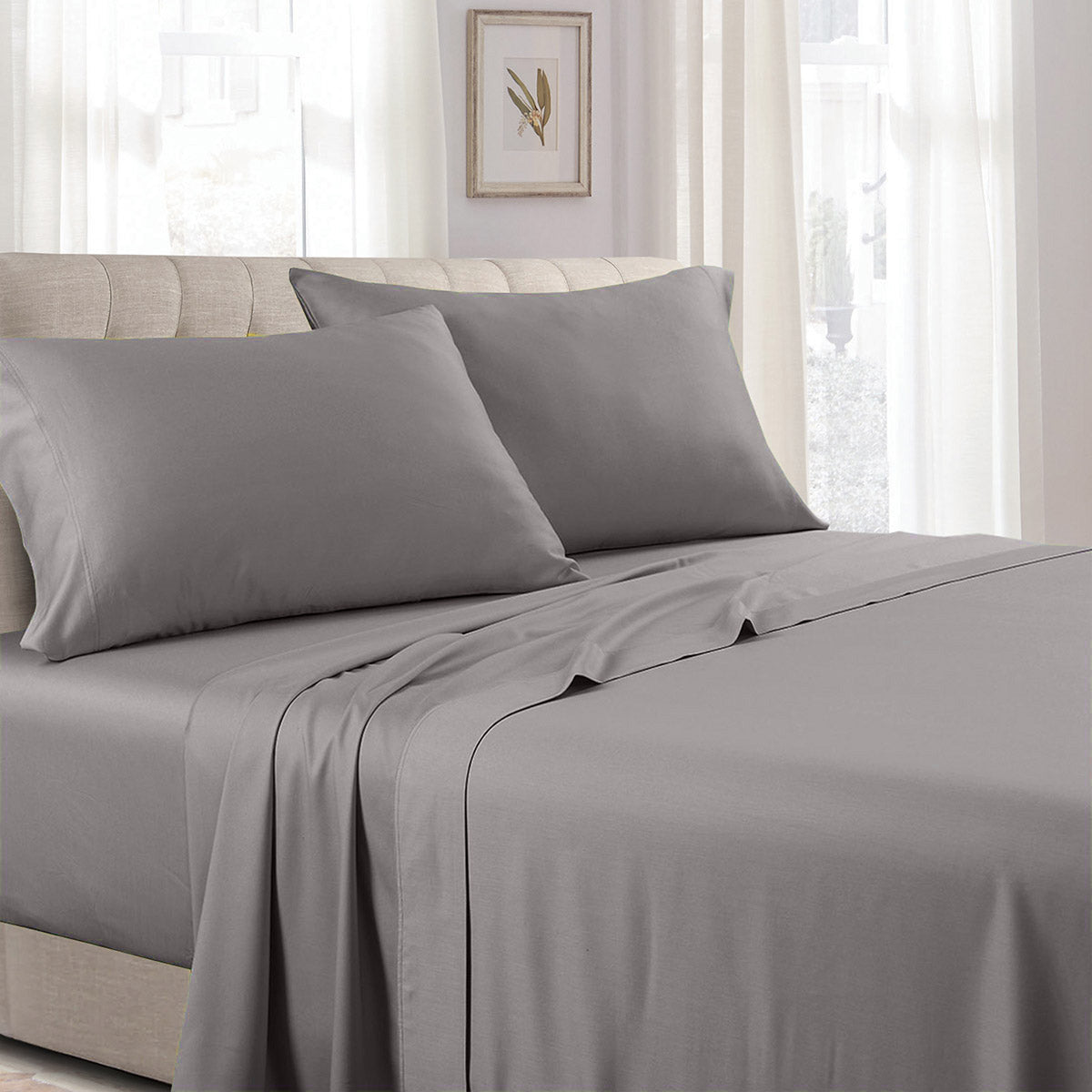 Low Profile (7-10 inches ) 100% Cotton Sateen Sheet Set - USA - Image 8