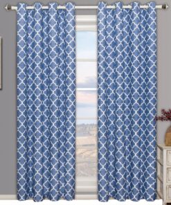 Thermal Insulated Curtain Periwinkle Meridian Pair (Set of 2 Panels)