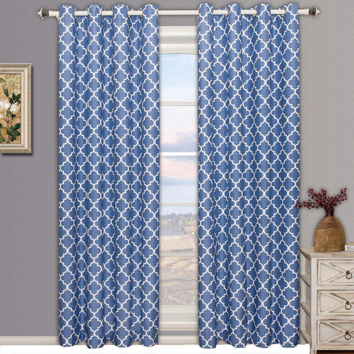 Thermal Insulated Curtain Periwinkle Meridian Pair (Set of 2 Panels) - Image 7