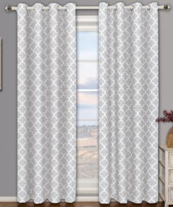 Silver Meridian Room-Darkening Thermal Insulated Curtain Pair (Set of 2 Panels)
