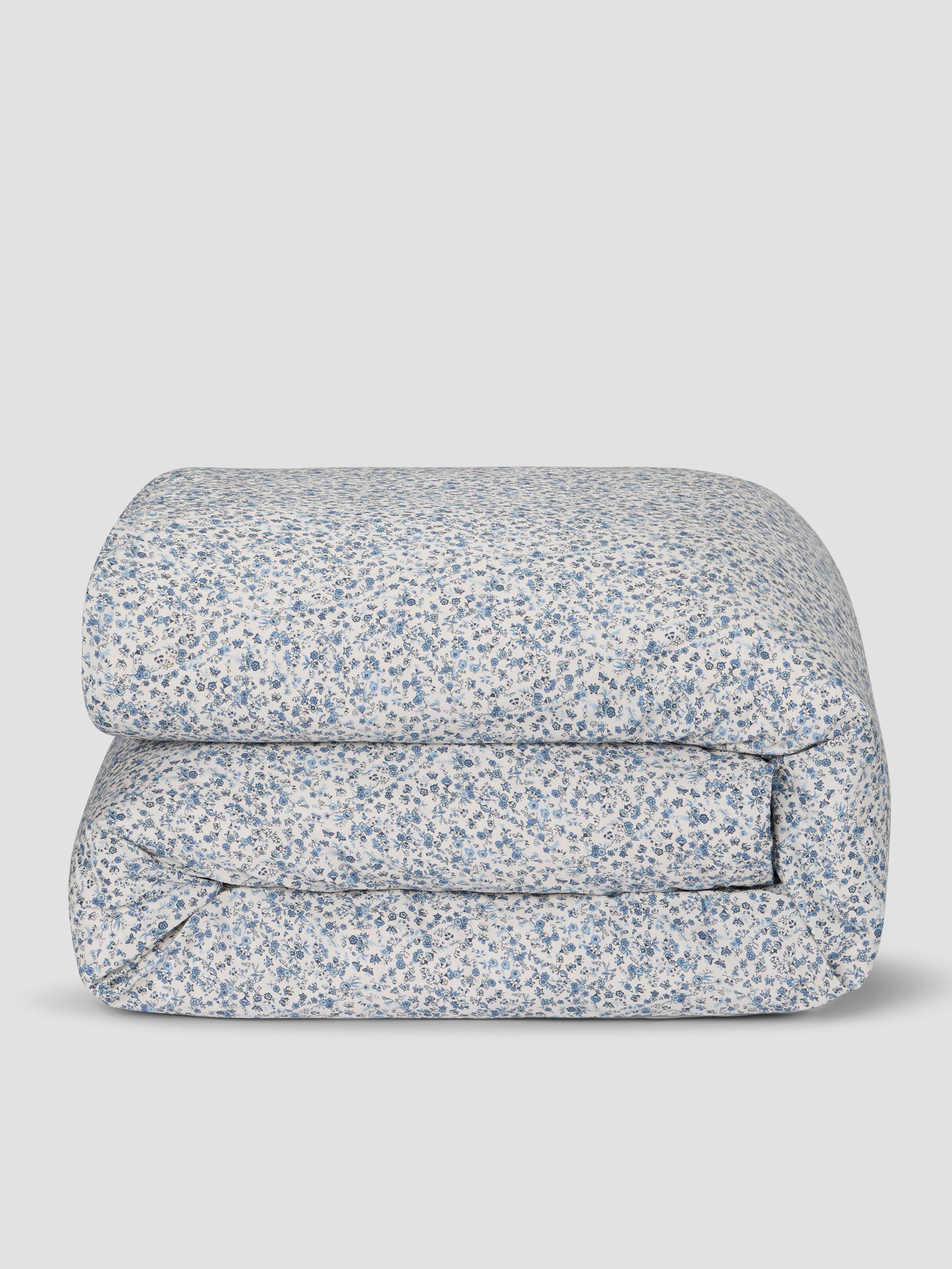 Blue Mini Meadow Cotton Duvet Cover - Image 2