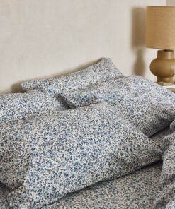 Blue Mini Meadow Cotton Pillowcases (Pair)