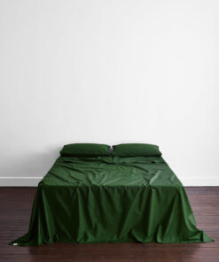 Moss Organic Cotton Percale Flat Sheet