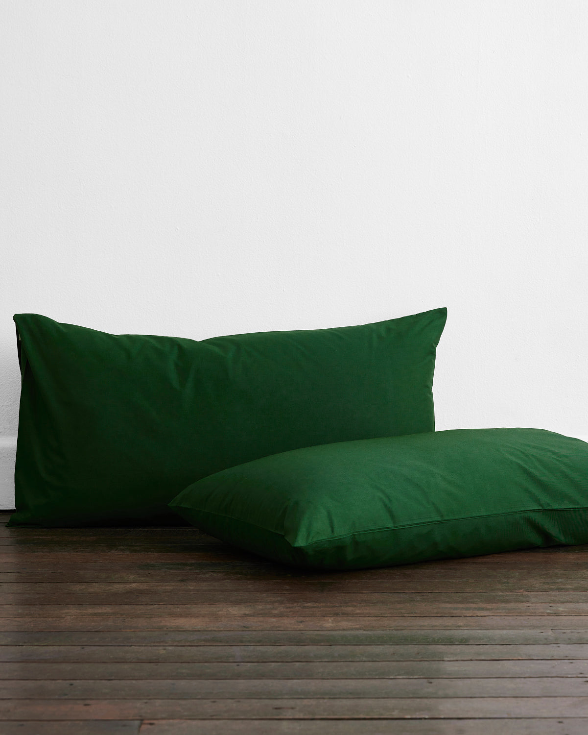 Moss Organic Cotton Percale King Pillowcases (Set of Two)