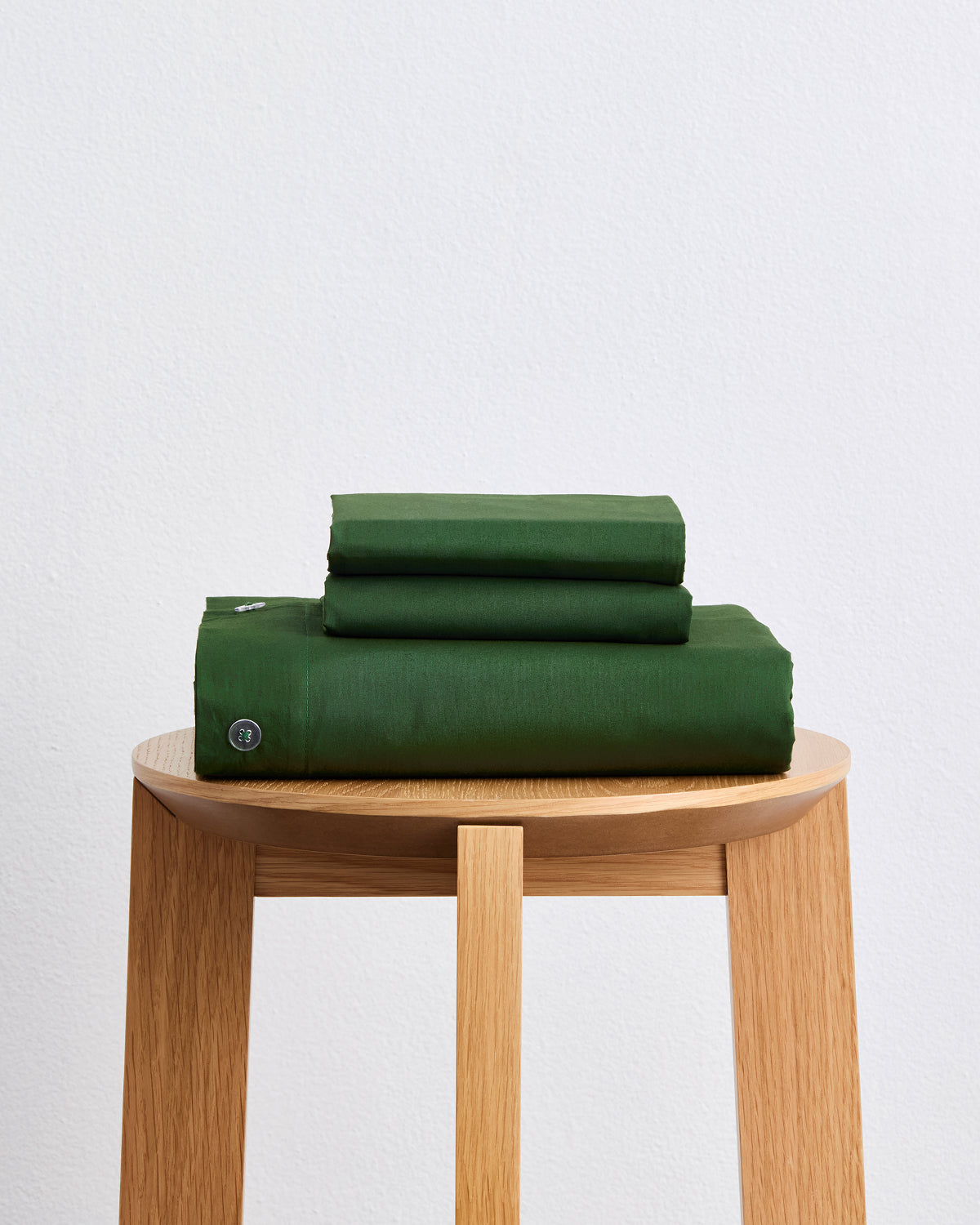 Moss Organic Cotton Percale Duvet Cover Set