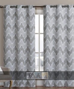 Marlie Intelligent design Blackout Weave Grommet Curtain Panels (Set of 2)