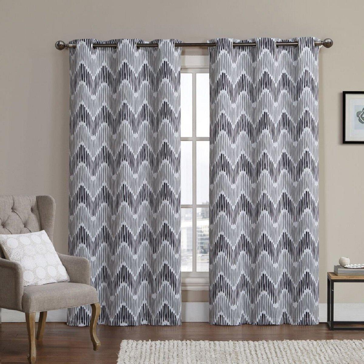 Marlie Intelligent design Blackout Weave Grommet Curtain Panels (Set of 2) - Image 16