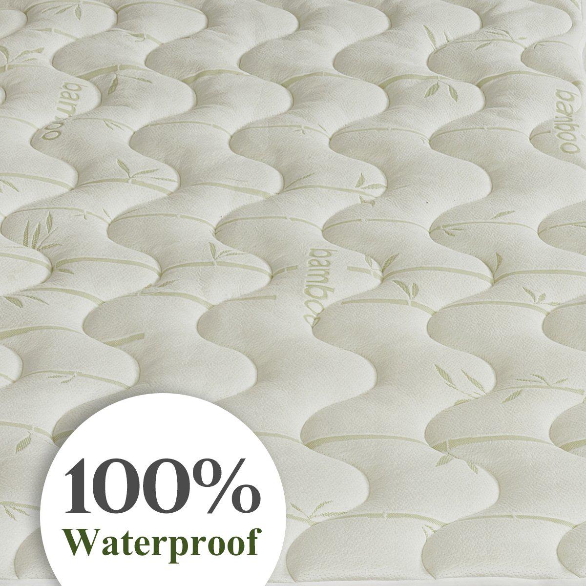 Top Split Cal King (Flex CalKing) Waterproof Bamboo Jacquard Mattress Pad - Image 2
