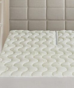 Top Split Cal King (Flex CalKing) Waterproof Bamboo Jacquard Mattress Pad