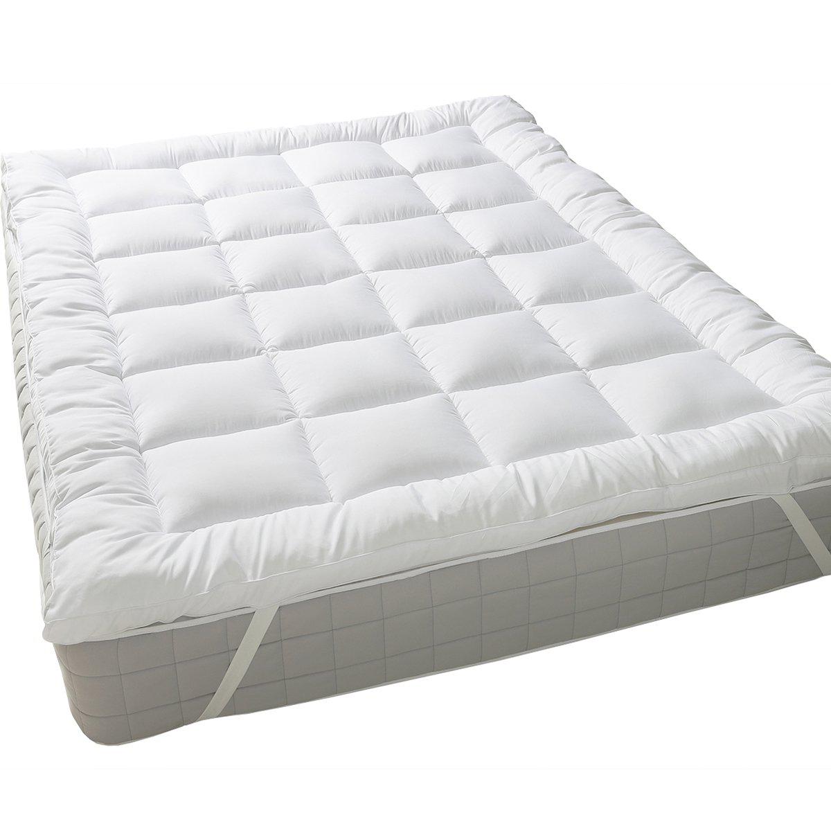 Royal 2 Inch Bamboo Filled Cotton Mattress Topper - Image 2