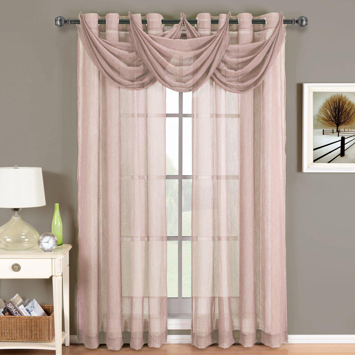 Abri Grommet Crushed Sheer Curtain Panel (Single) - Image 16