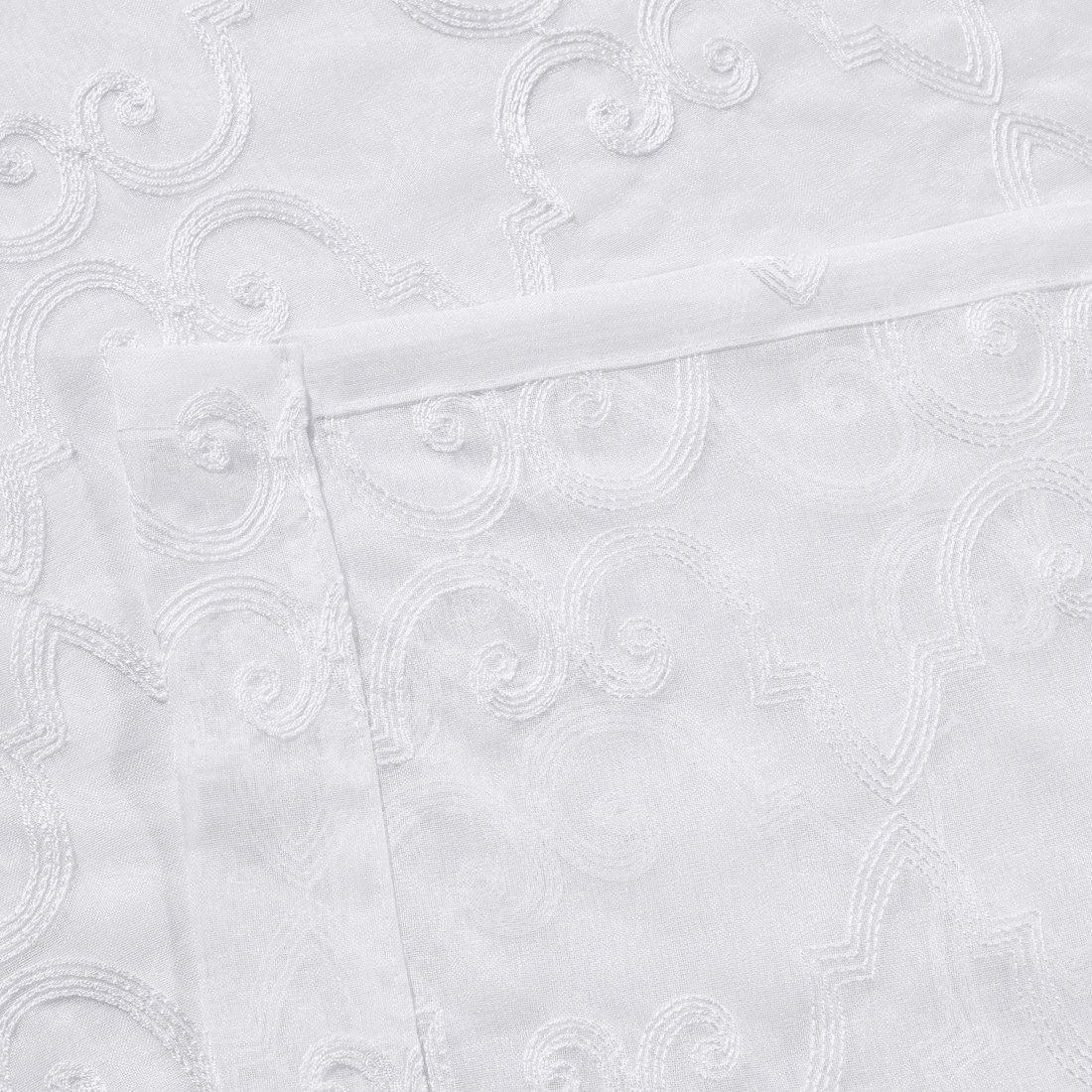 Embroidered Melanie Grommet Top Sheer Curtain Pair (Set of 2 ) - Image 5