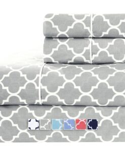 Quatrefoil Printed Percale Sheets Set – Meridian