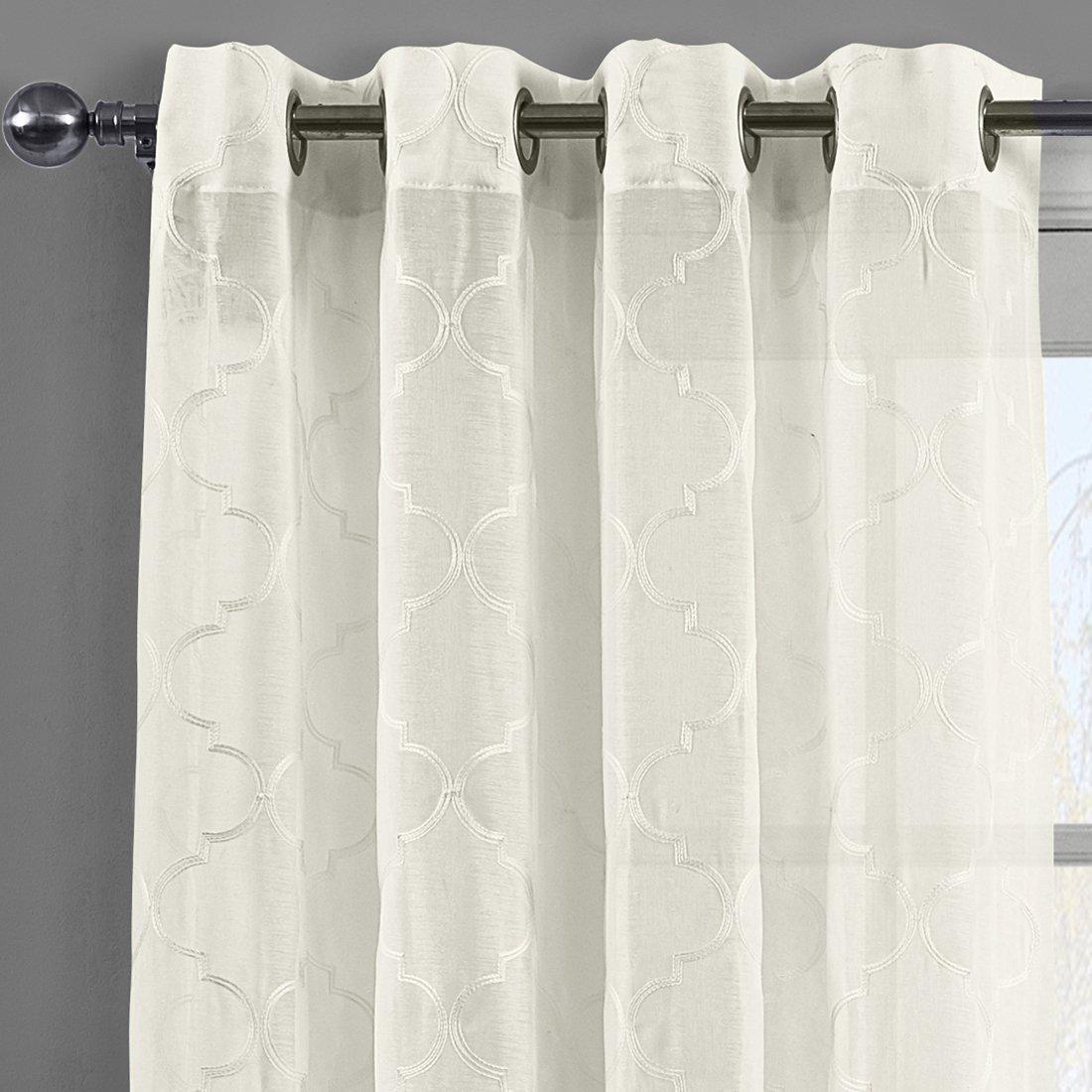 Miller Sheer Grommet Top Embroidered Panel Pair (Set of 2 ) - Image 4