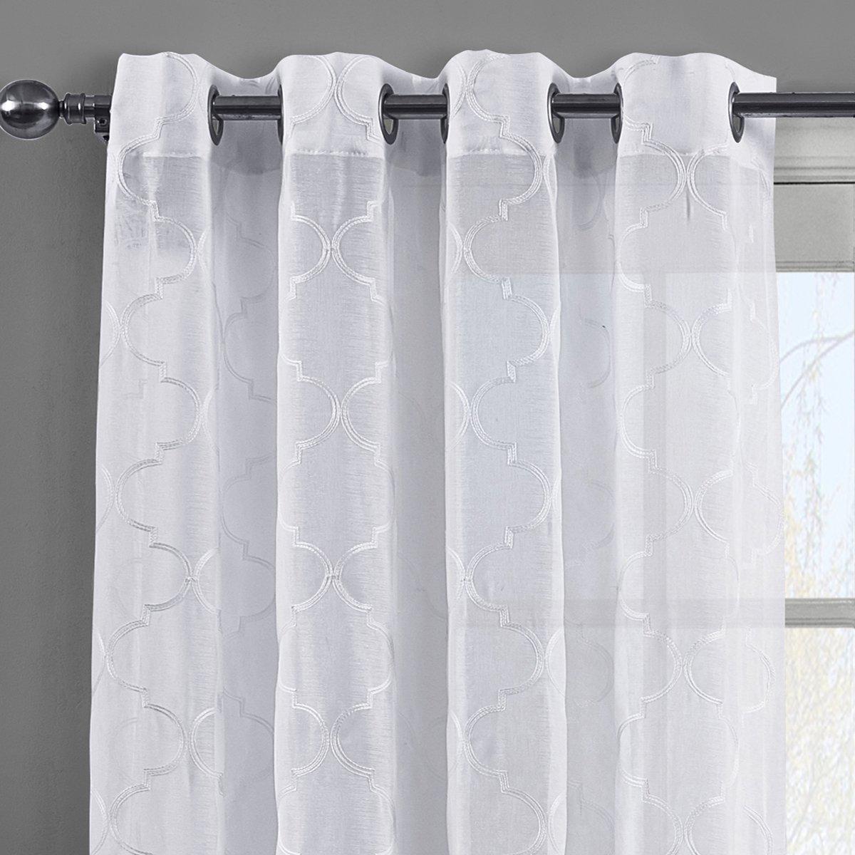 Miller Sheer Grommet Top Embroidered Panel Pair (Set of 2 ) - Image 2