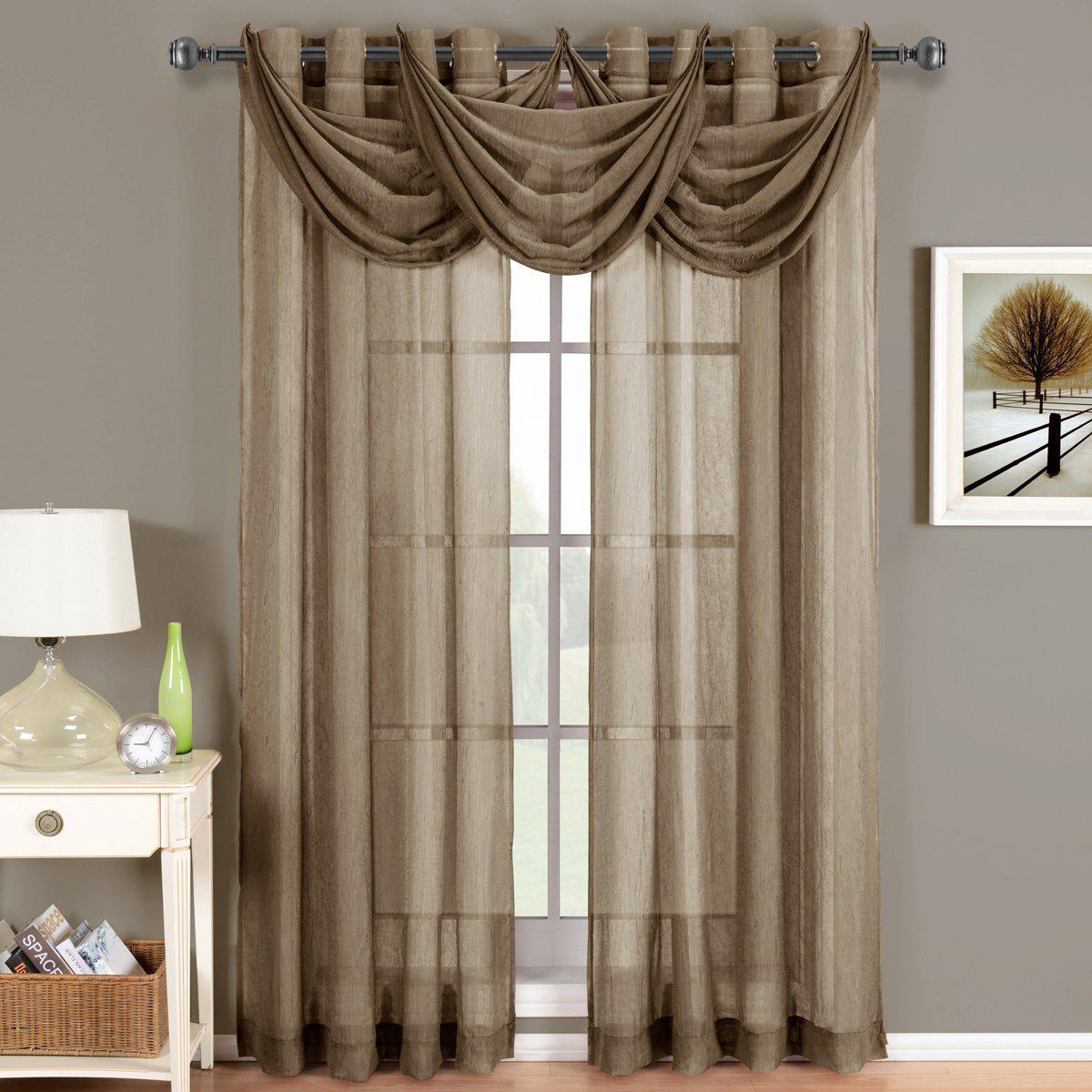 Abri Grommet Crushed Sheer Curtain Panel (Single) - Image 4