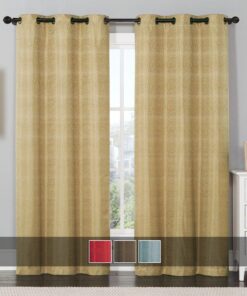 Murry Thermal Blackout Curtain Panels Jacquard Textured 76Wx84L(Set Of 2)