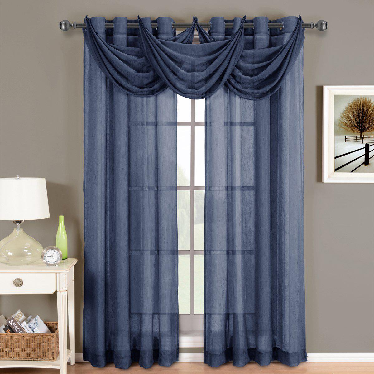 Abri Grommet Crushed Sheer Curtain Panel (Single) - Image 12