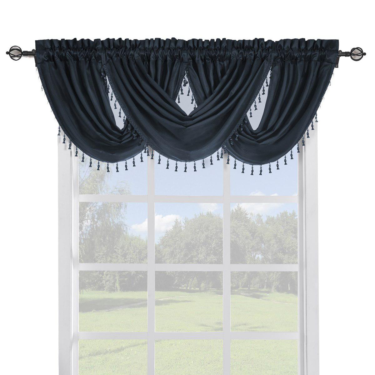 Soho Faux Silk Curtain Panels or Waterfall Valance (Single) - Image 8