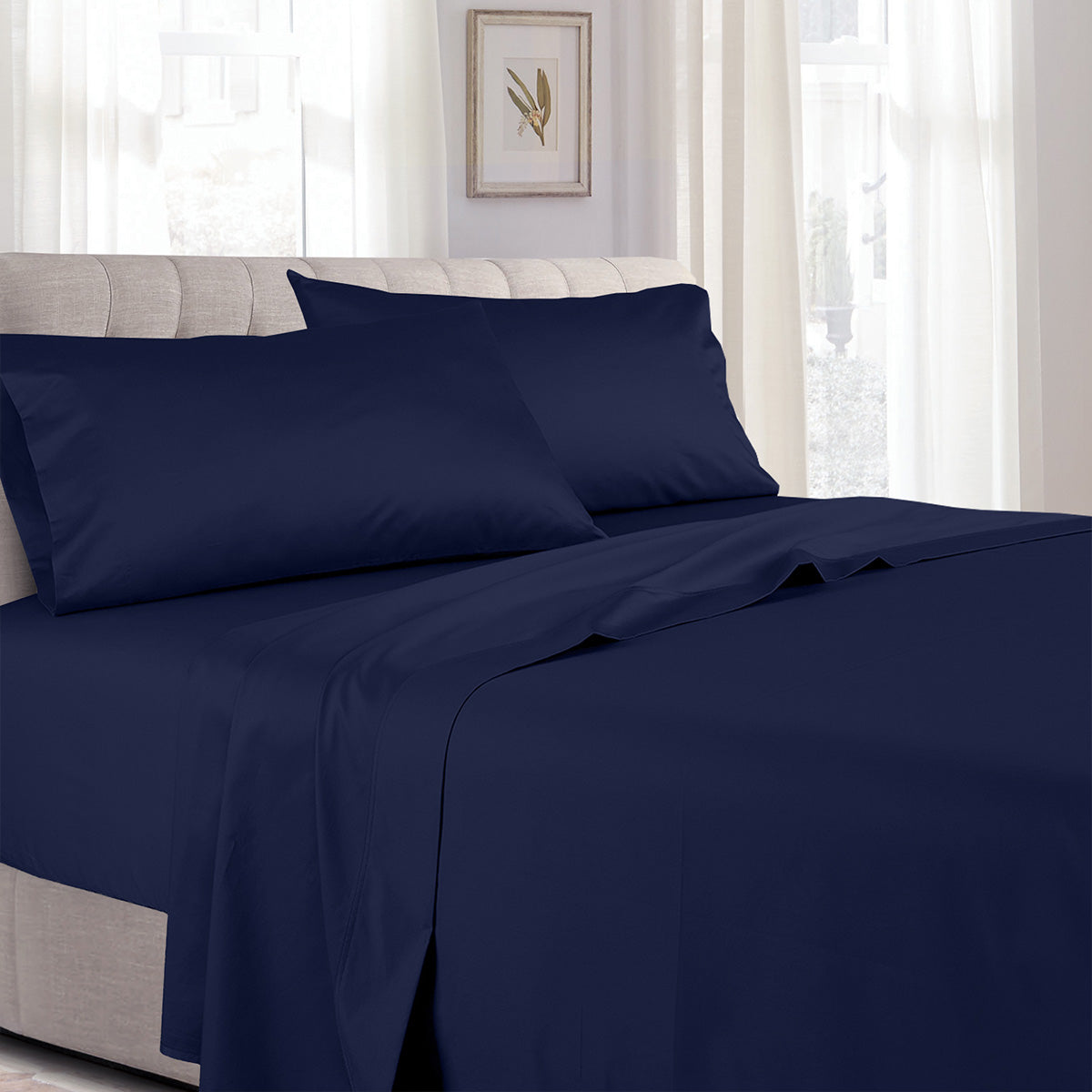 Soft Cotton Sateen Sheet Set - Extra Deep Fitted (22 inches) - Image 16