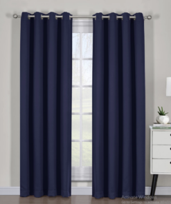 Ava Blackout Weave Curtain Panels With Tie Backs Pair (Set Of 2)